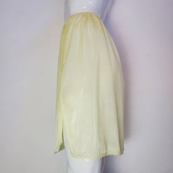 Vintage Yellow Mini Slip Skirt - Picture 2 of 6